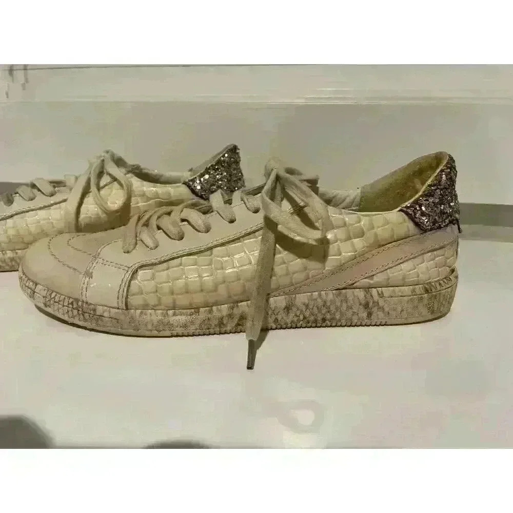 Dolce Vita Nino Women's Snakeskin and Glitter Sneaker, sz 9 - Picture 5 of 9